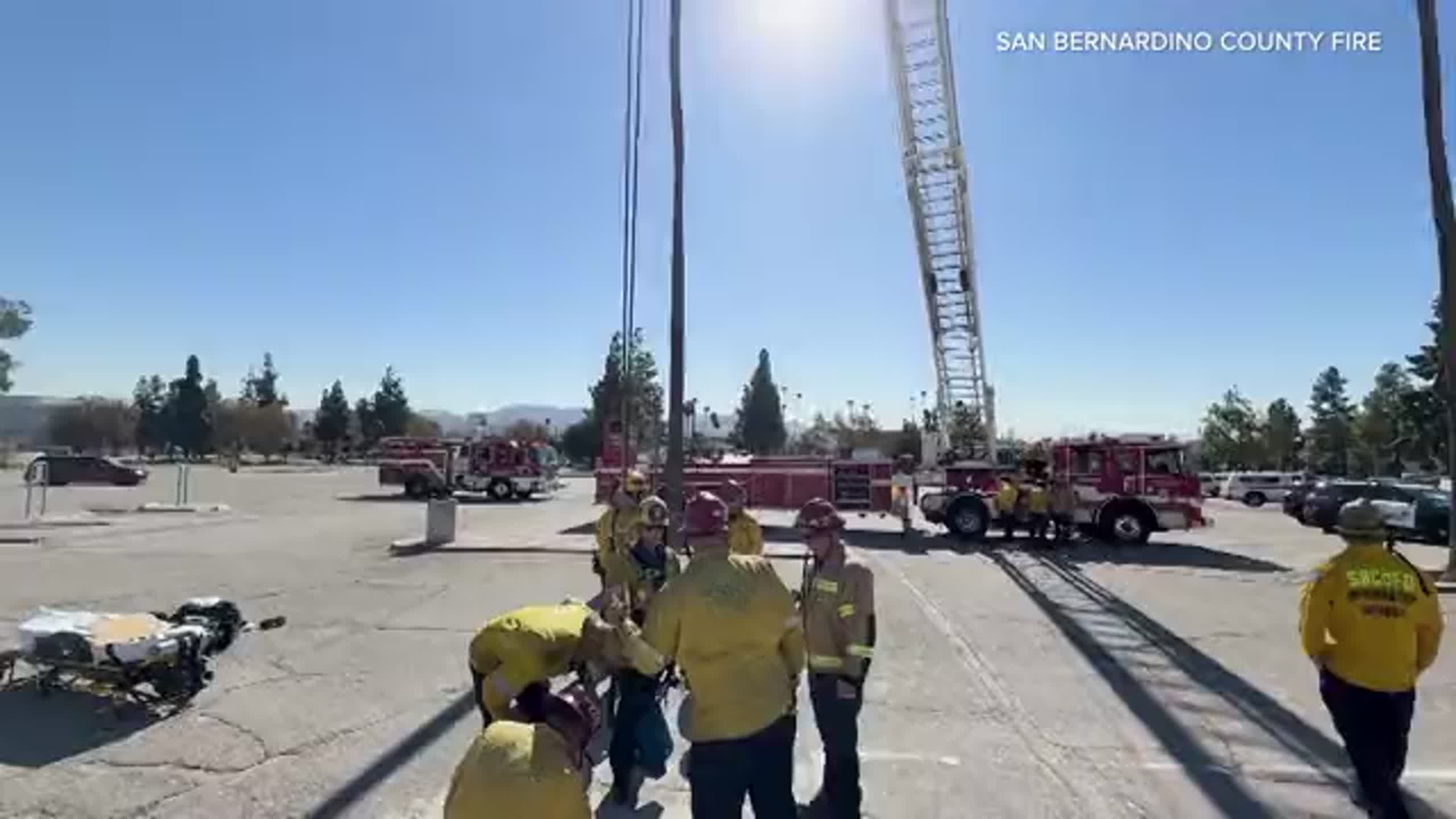 Woman stranded overnight after falling into manhole, California rescuers say