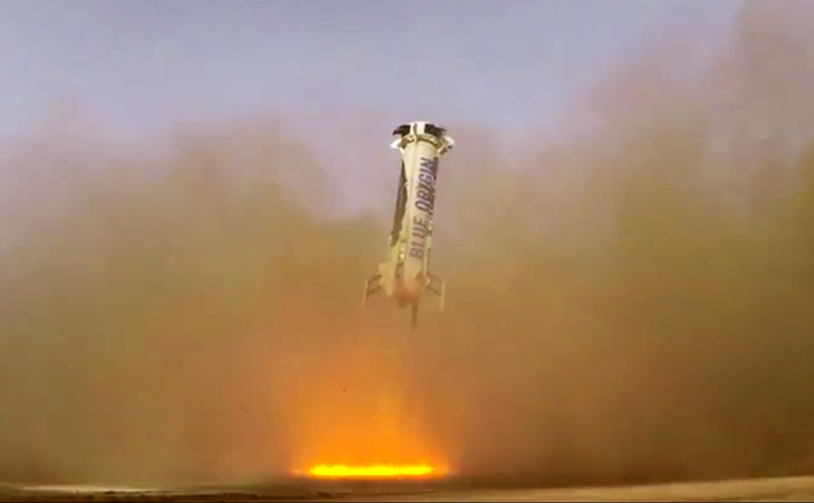 Jeff Bezos’s space company successfully lands fully reusable rocket