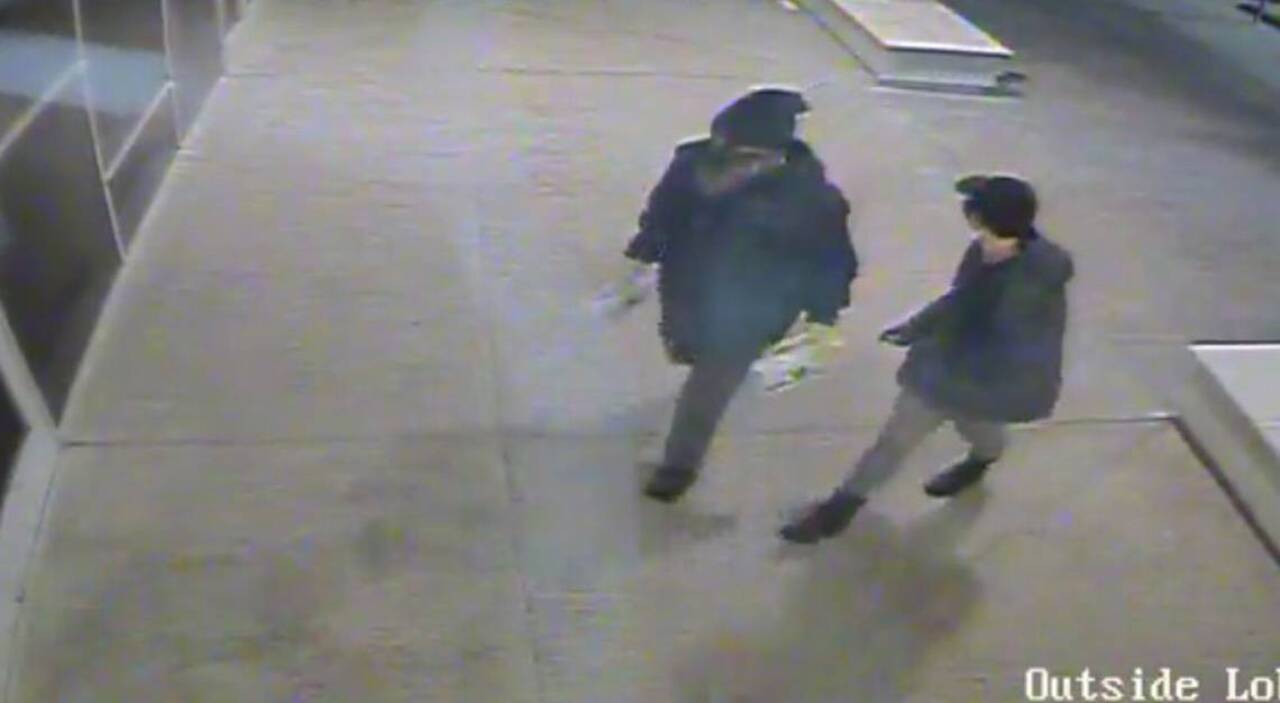 Surveillance video shows two people sought in synagogue vandalism