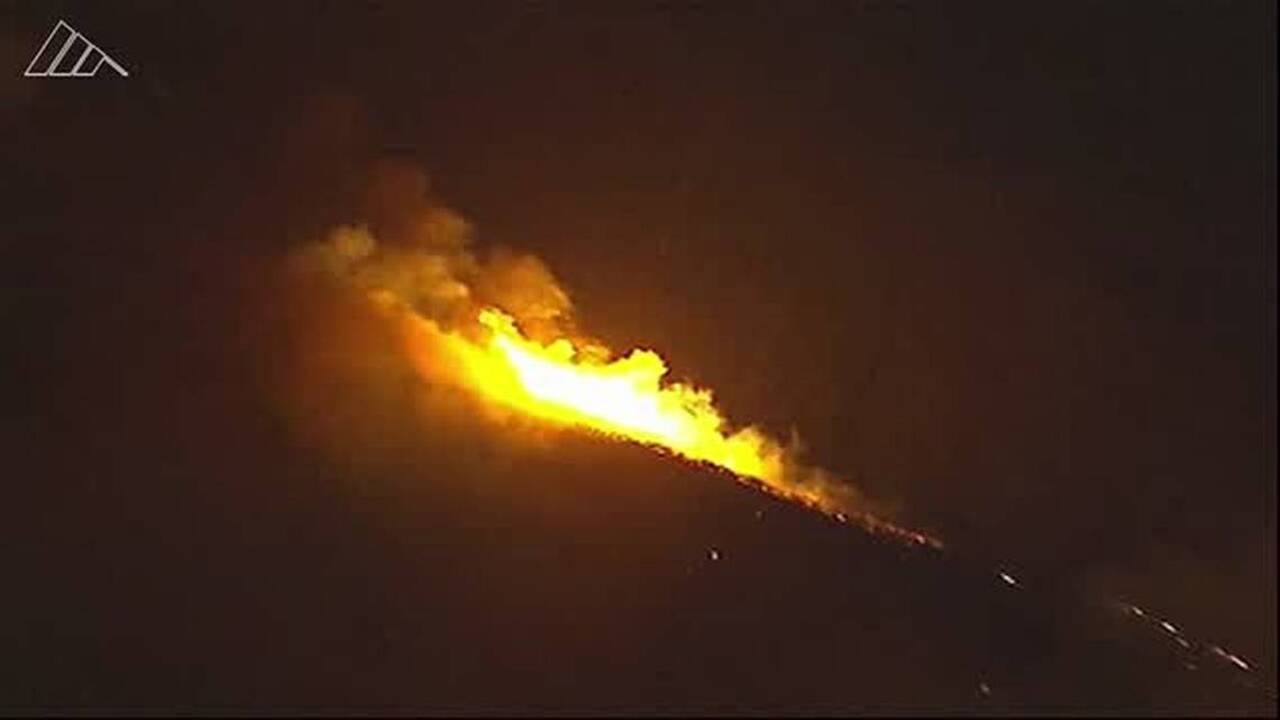 Firefighters battling largest wildfire in Southern California now must deal with 'purple wind'