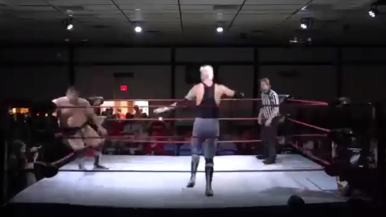 Viral video shows wrestler violently launching opponent out of ring with vicious pounce