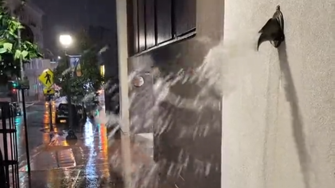 First rain of February comes to downtown San Luis Obispo