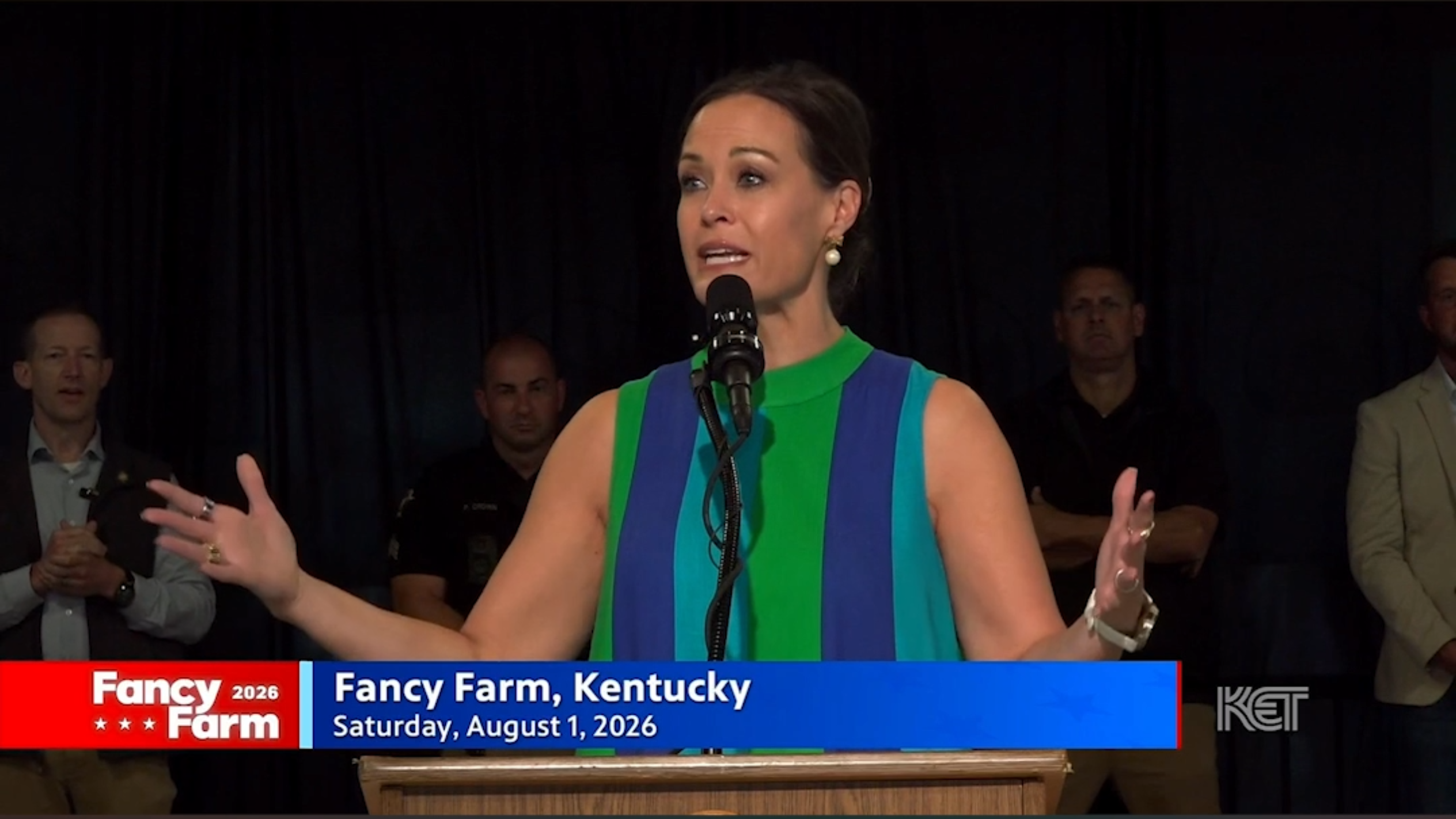 Gubernatorial candidate Jacqueline Coleman speech at Fancy Farm 2026