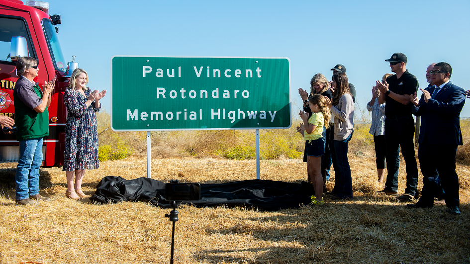 Merced County highway memorial honors fallen Cal Fire firefighter