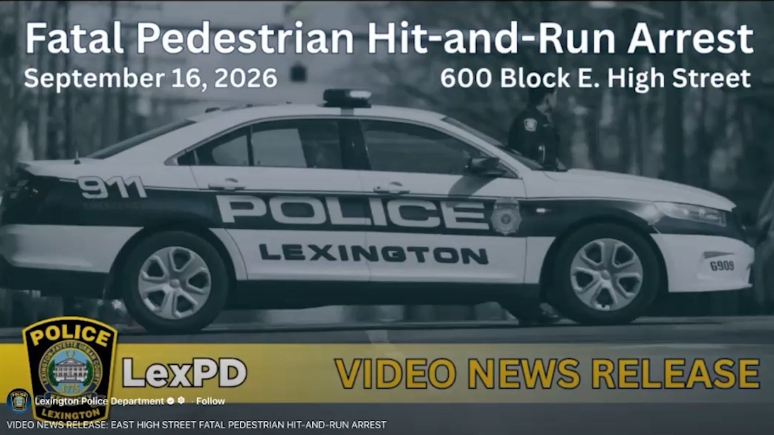Lexington police announce arrest of fatal hit and run suspect