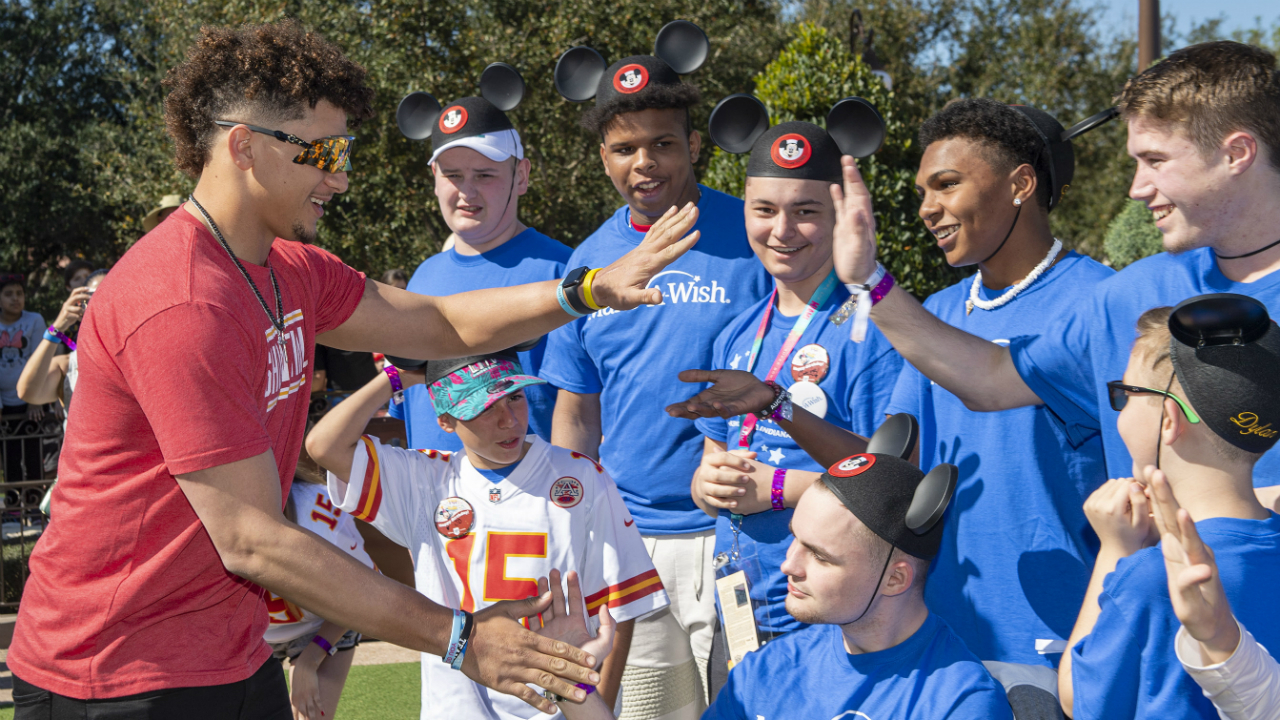 Super Bowl LIV MVP Patrick Mahomes visits Disney World for Make-A-Wish program