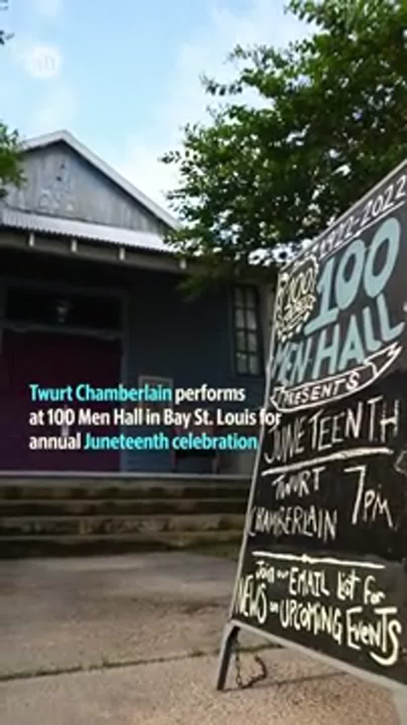 Twurt Chamberlain performs at 100 Men Hall for annual Juneteenth celebration