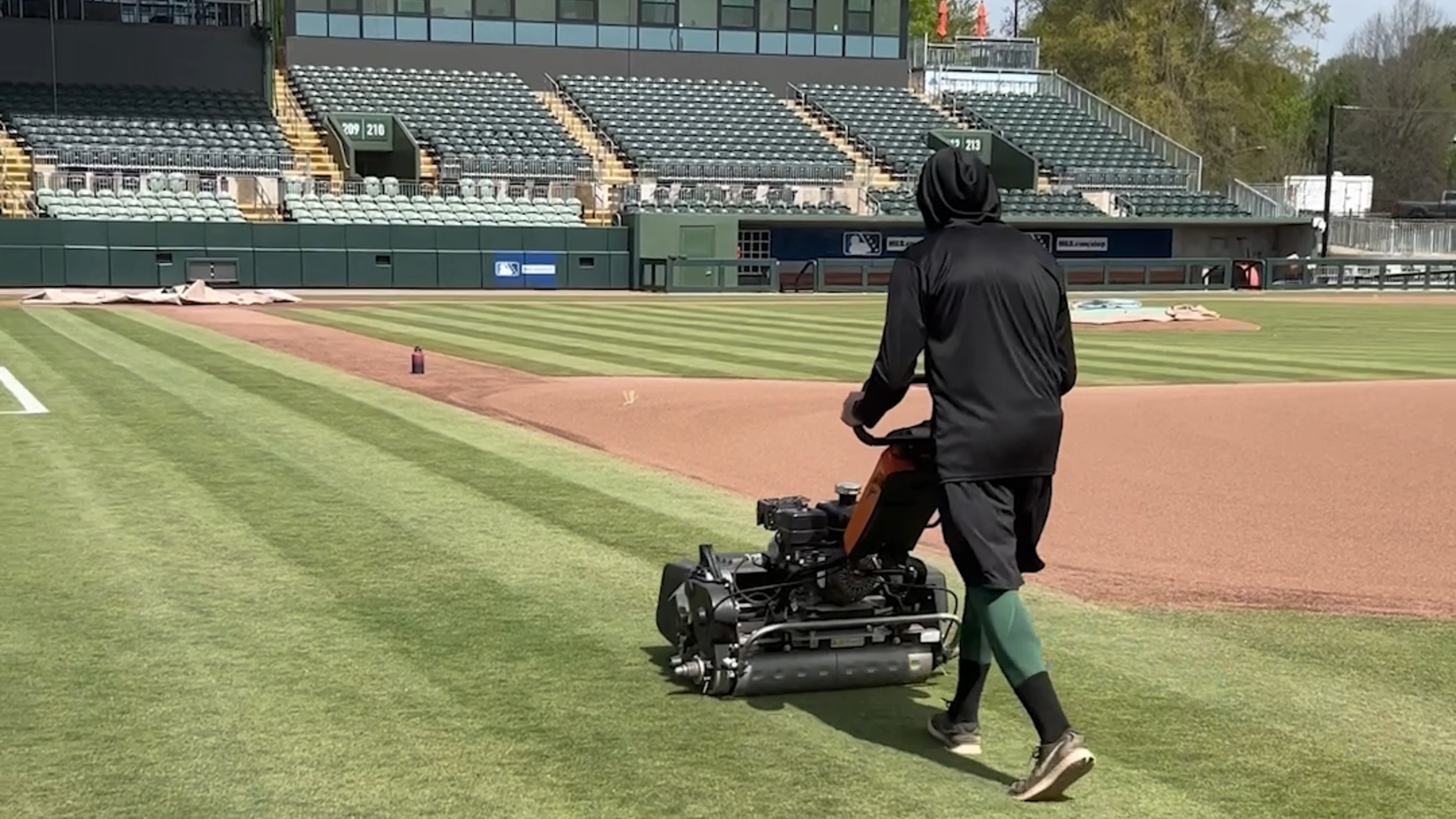 The work behind the Columbus Clingstones' field