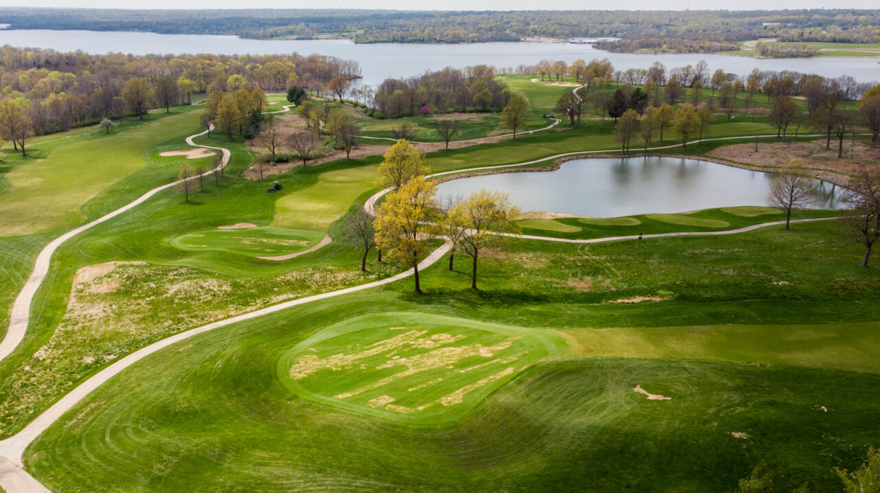 Misapplied lawn chemicals burned the greens on this Jackson County golf course