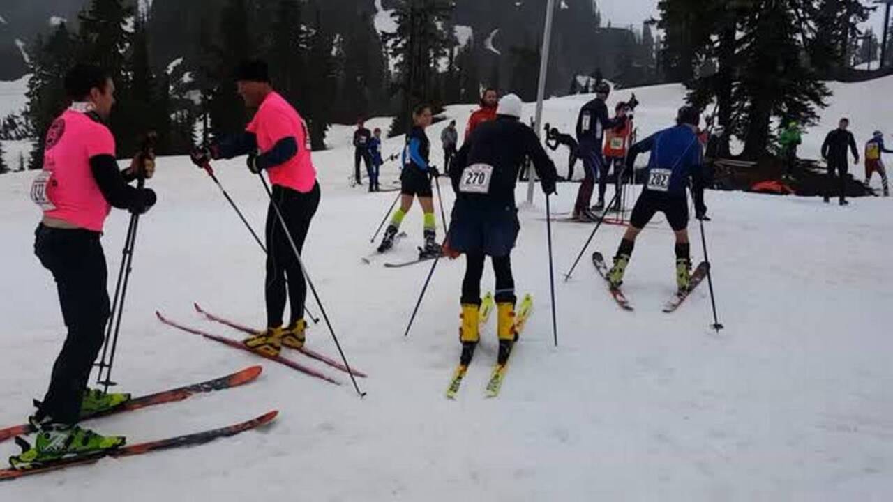Ski to Sea downhill skiing/snowboarding all about the climb