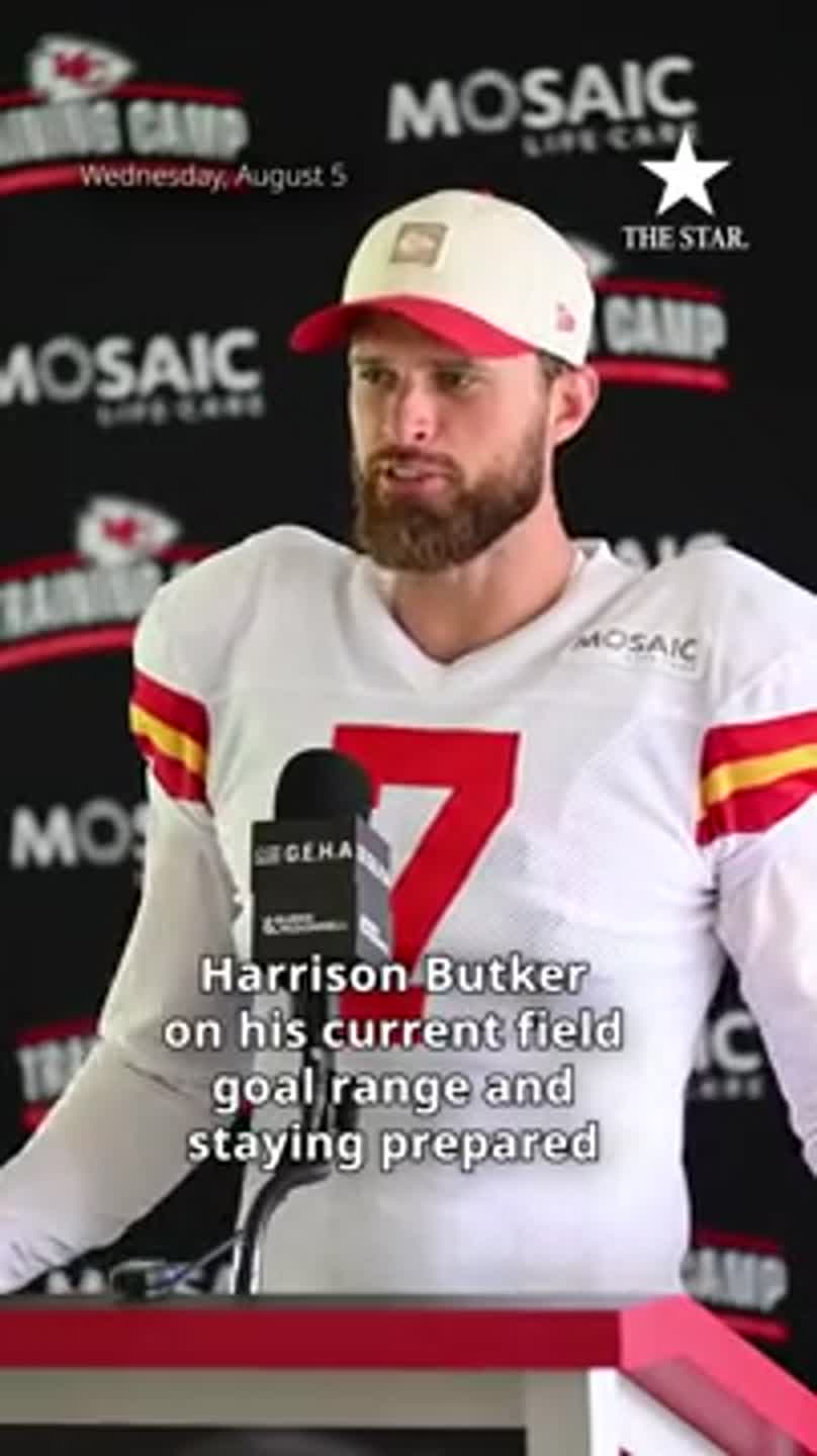 Harrison Butker says he's working on confidence when kicking