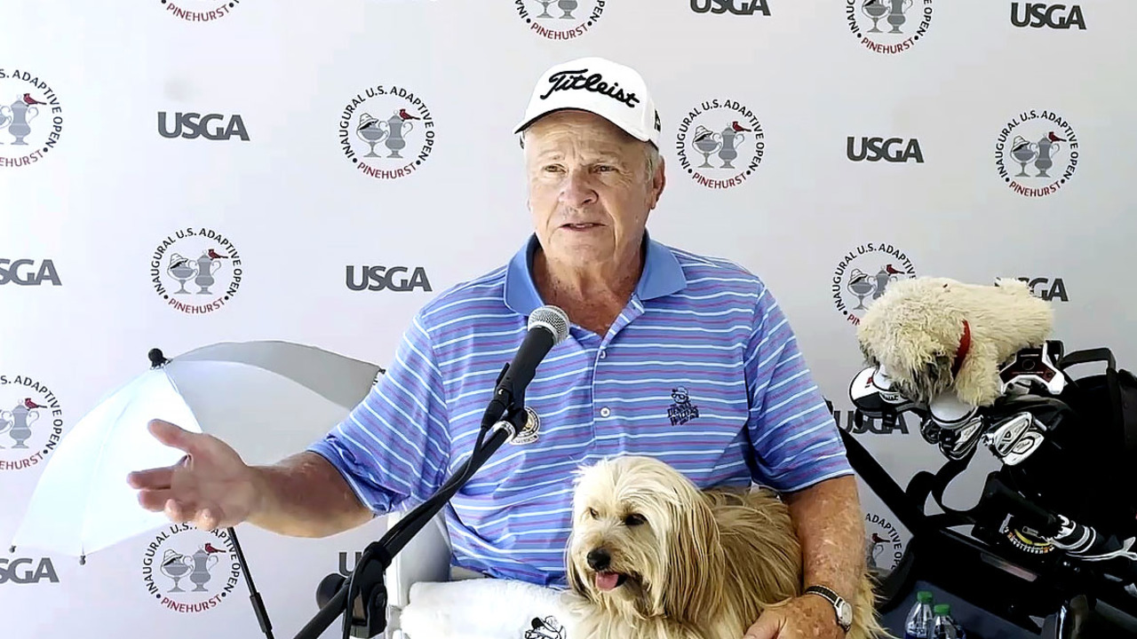 Trick-shot artist Dennis Walters at the U.S. Adaptive Open