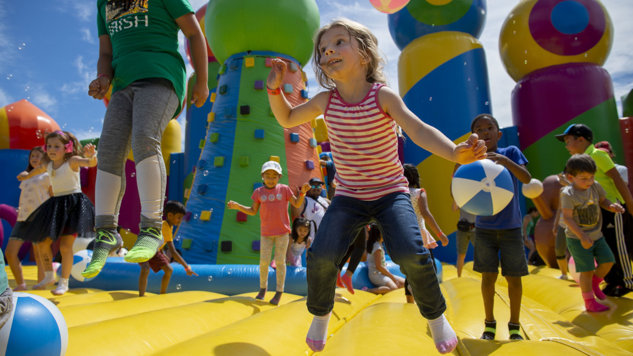 See the largest bounce house in the world