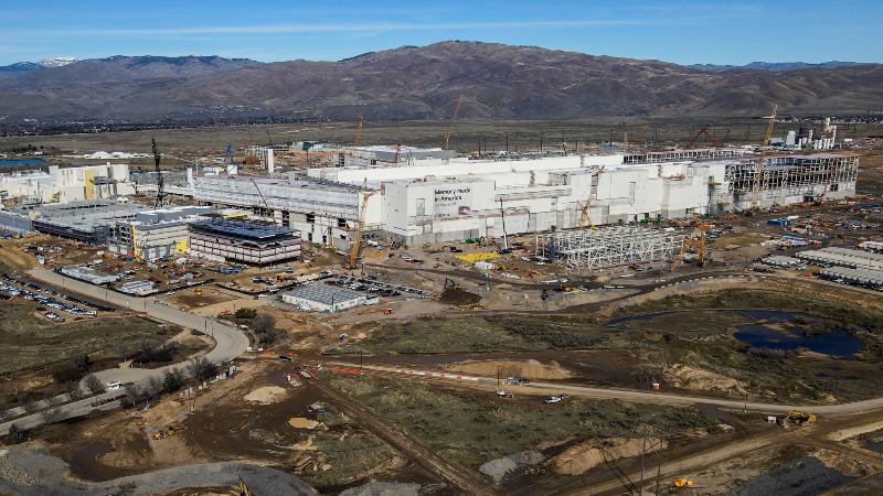 See how far along construction is on Micron’s new Boise plant