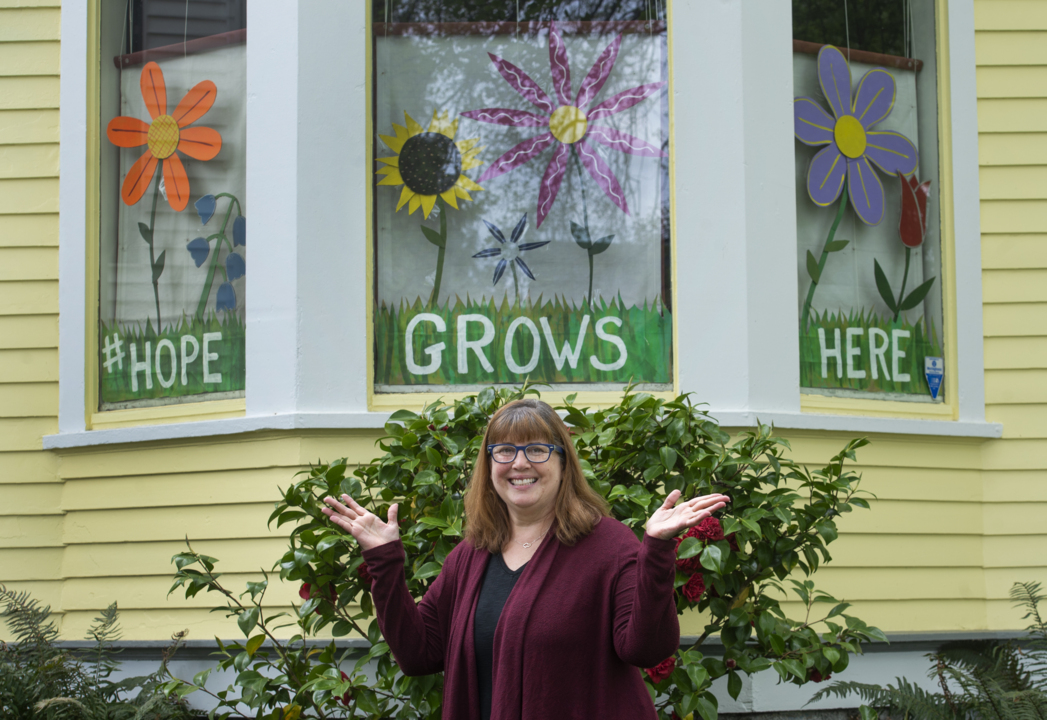Flowers in Tacoma windows offer hope in these dark times