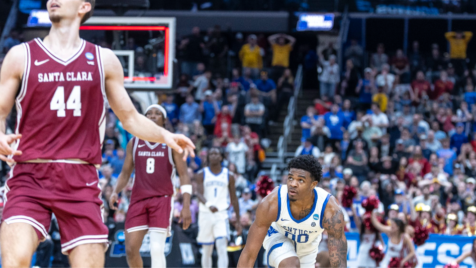 'It was destiny.' Otega Oweh, Mo Dioubate, Kam Williams and Collin Chandler on Oweh's regulation buzzer beater