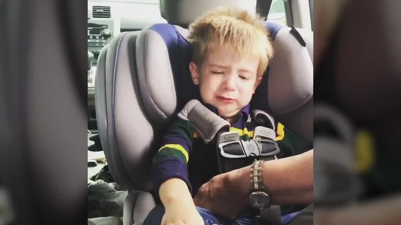 Boy cries after not getting to vote in Georgia