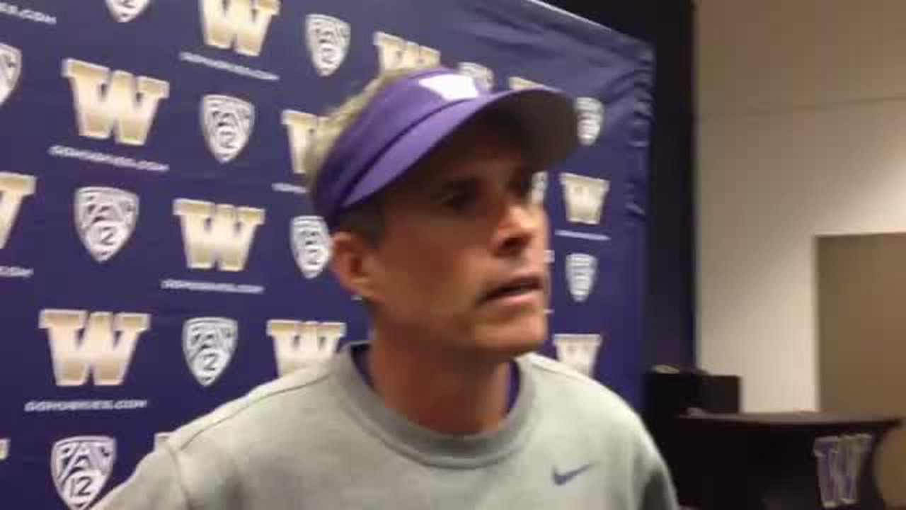 VIDEO: UW coach Chris Petersen talks Husky football on Thursday