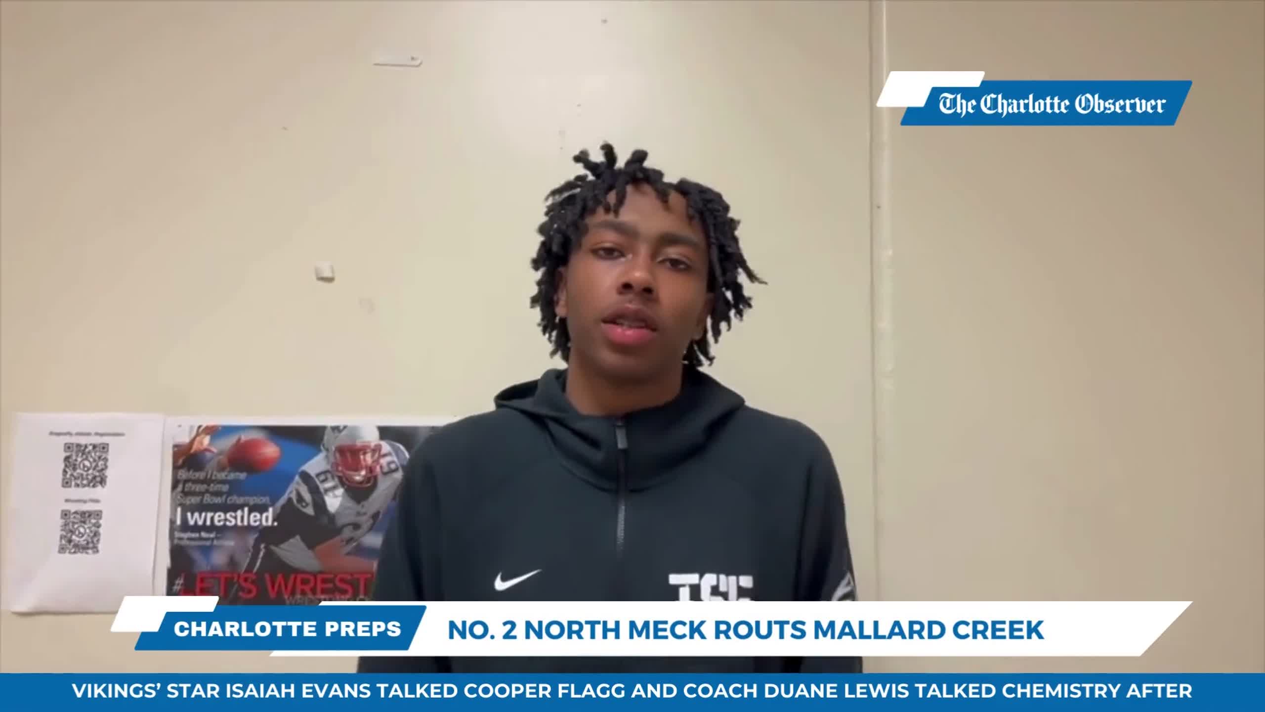 WATCH: North Meck’s Isaiah Evans on playing with Cooper Flagg: ‘He’s a dog. I’m a dog.’
