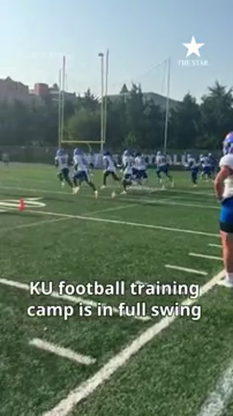 Kansas Jayhawks football preseason training camp is in full swing