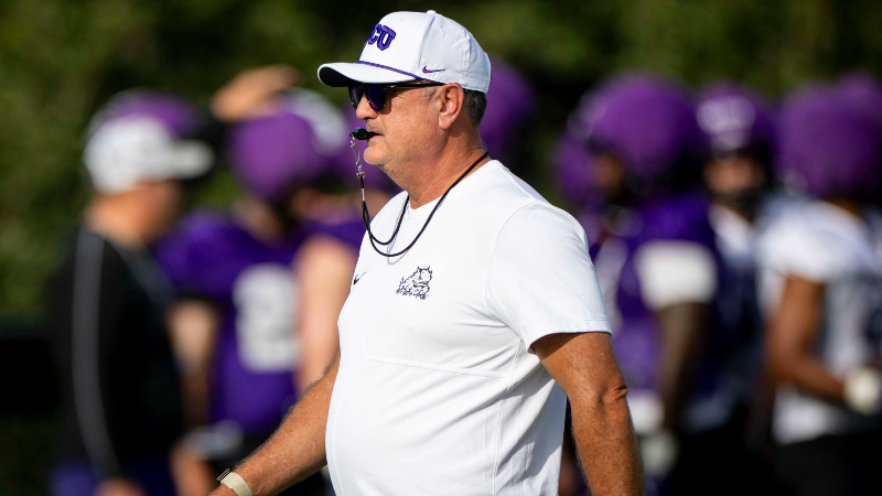 TCU head coach pleased with the first day of practice