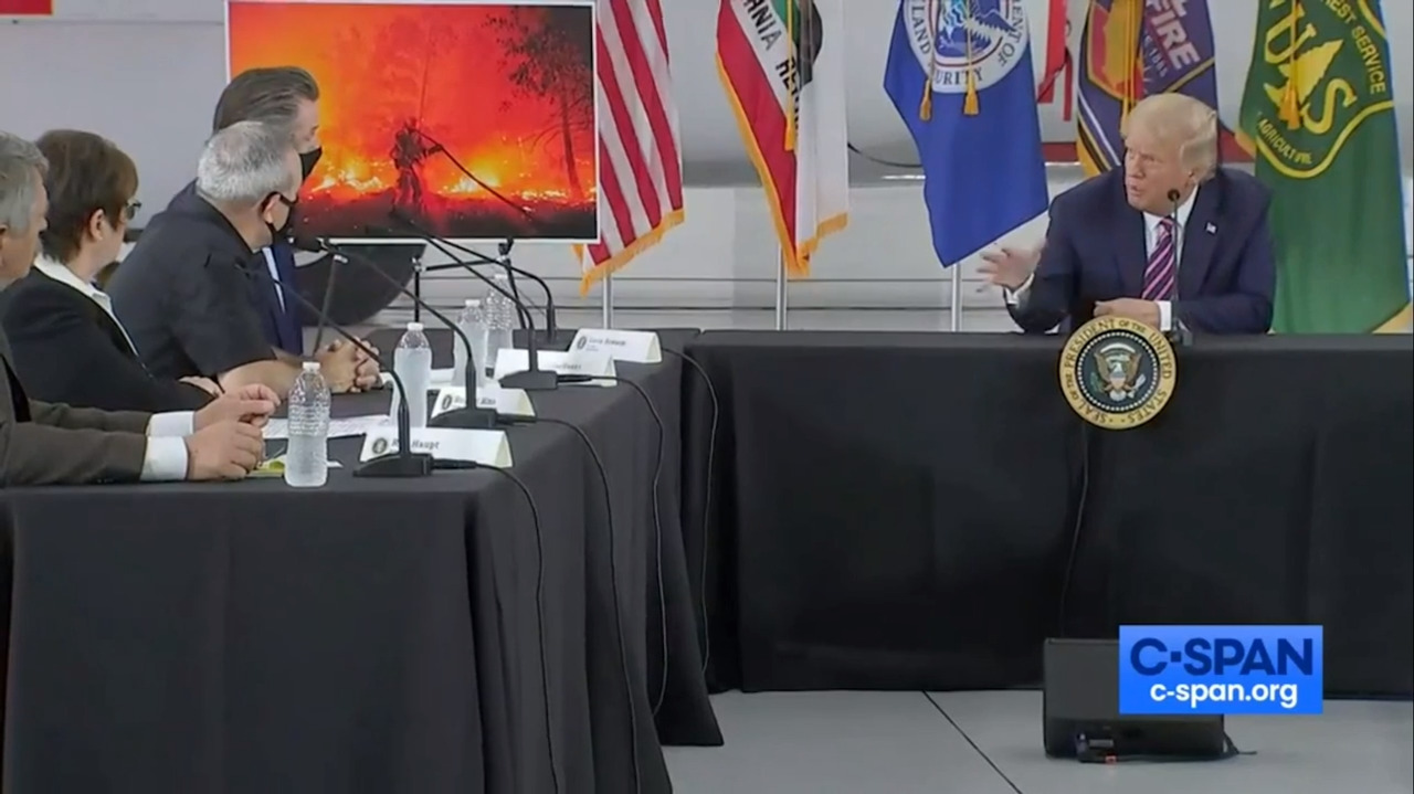 President Trump meets with California officials on wildfires