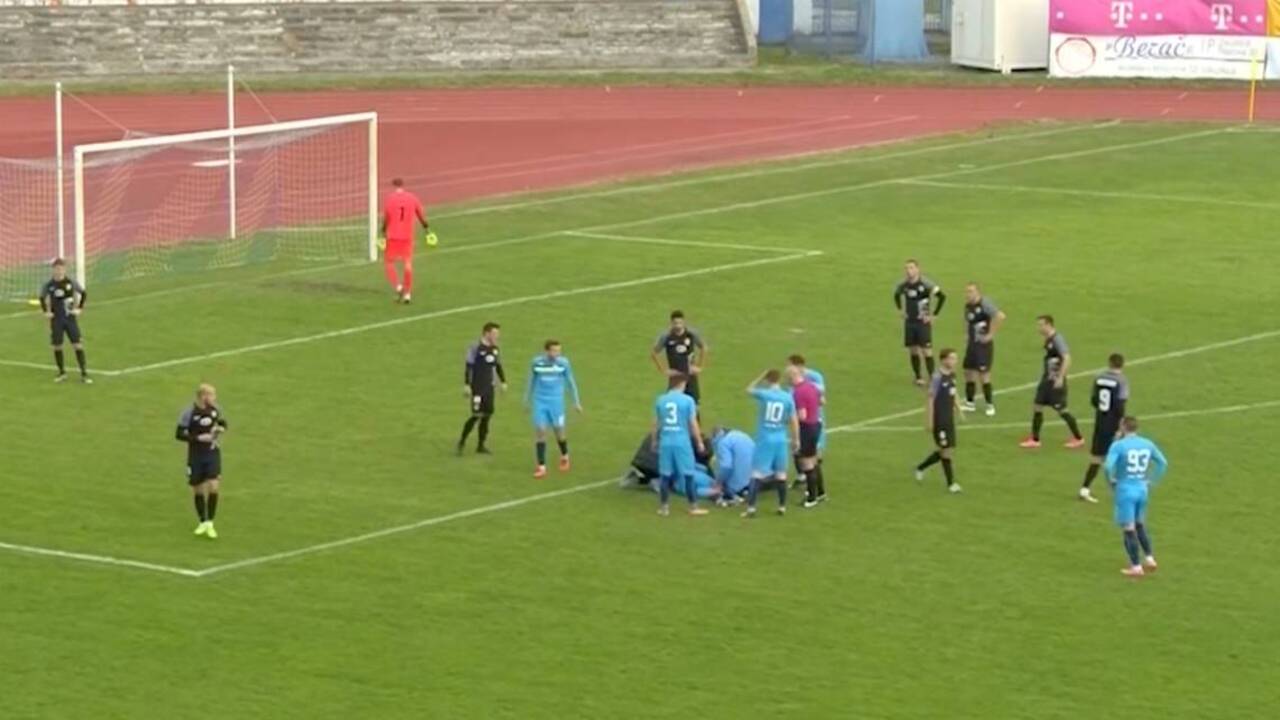 Croatian soccer player swallows tongue. Referee saves his life 