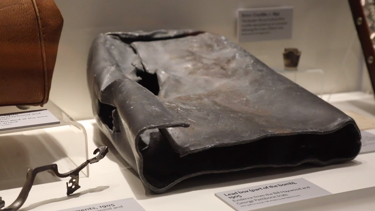 The bomb that killed Gov. Steunenberg is at the new Museum.
