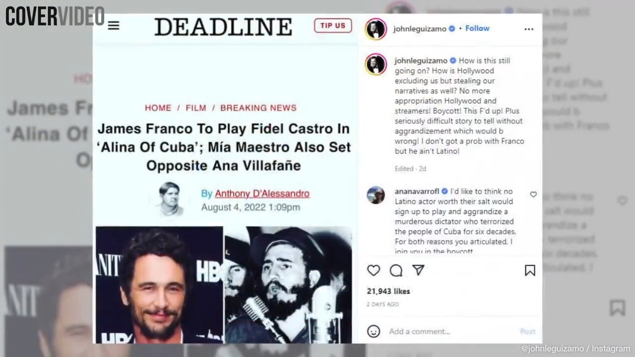 Producer responds to John Leguizamo’s criticism of James Franco’s casting as Fidel Castro