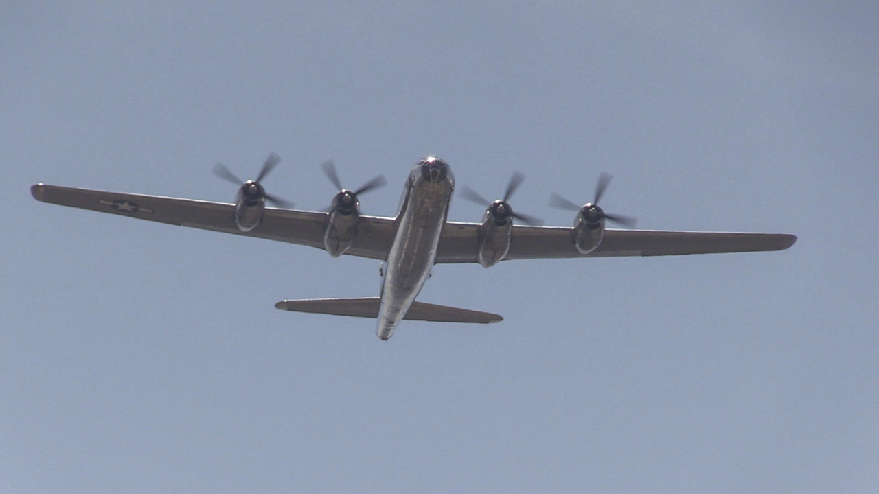 World War II pilot Charles Chauncey often spoke to students about B-29 missions