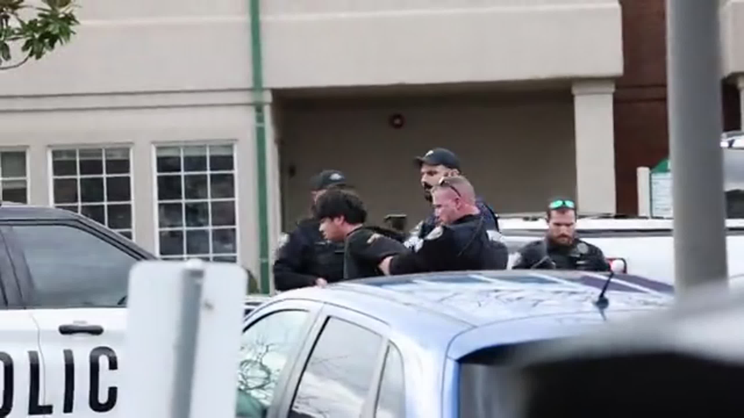 Update: Suspect caught after fall from ceiling at Richland business park