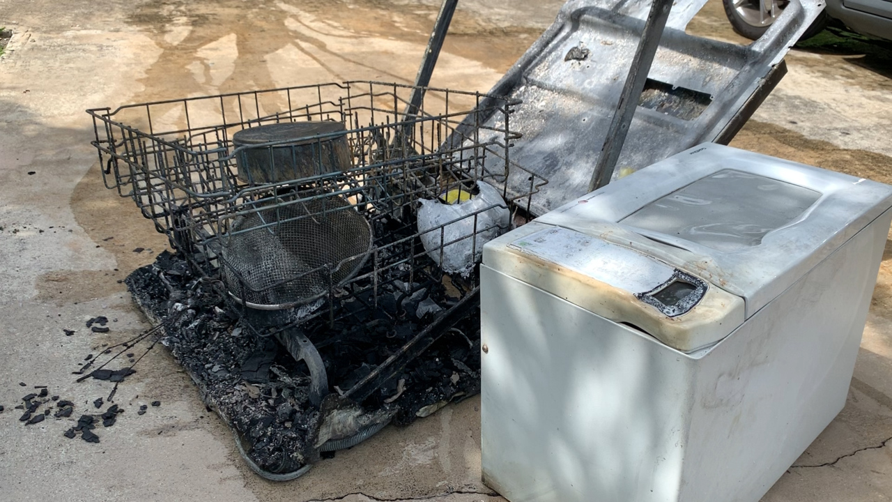 He heard his neighbor scream, so he put on a pest-control mask and went into the smoke
