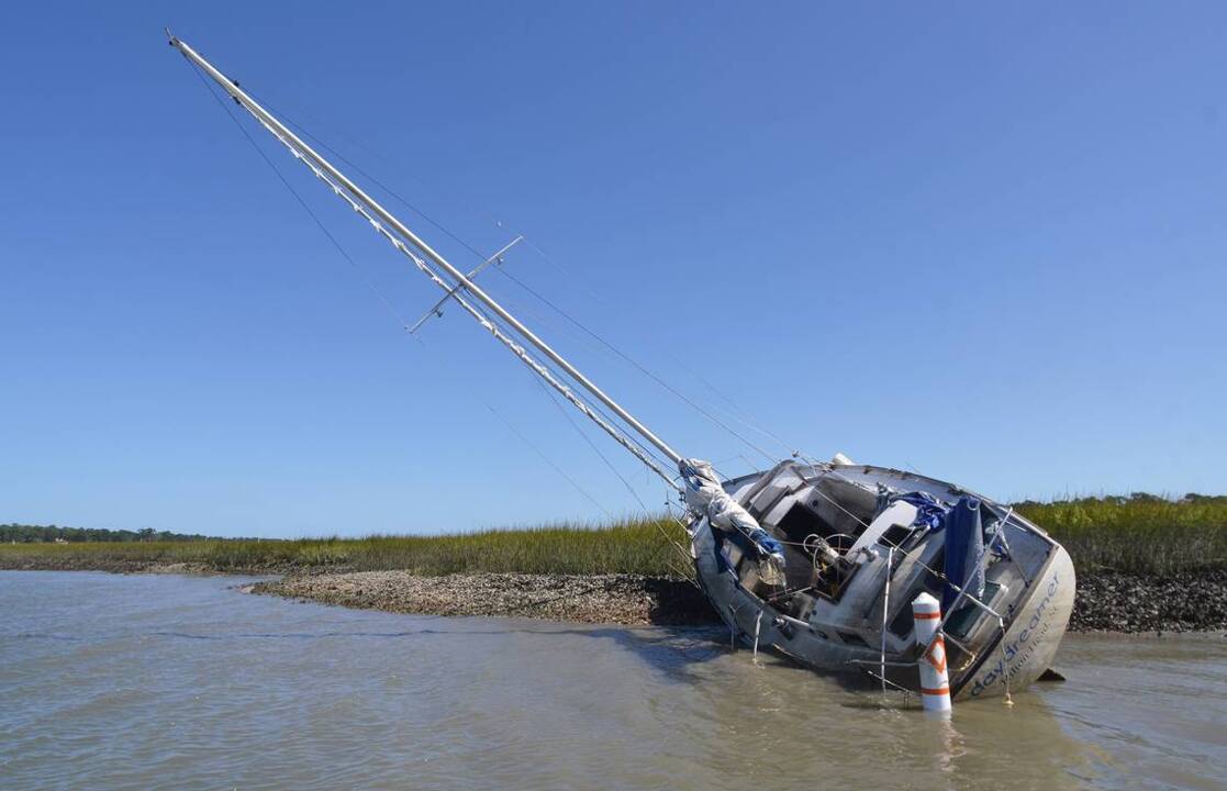 The boat wrecks of Broad Creek