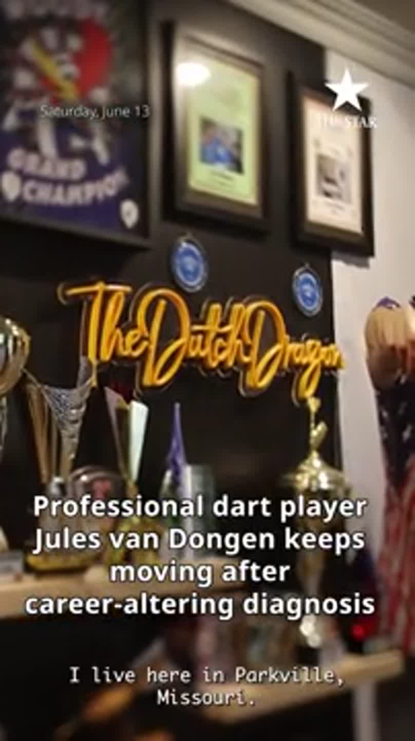 Professional darts player Jules van Dongen refuses to stop after dystonia diagnosis
