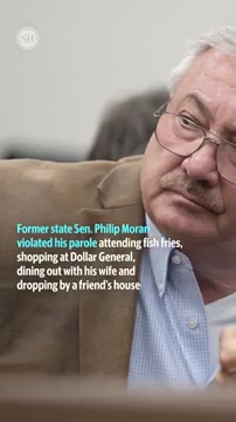 Philip Moran is taken to jail following house arrest violations