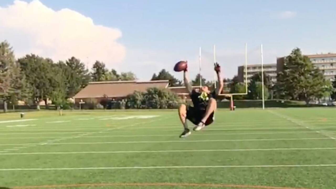 The trick shot trend is catching on with Idaho football players