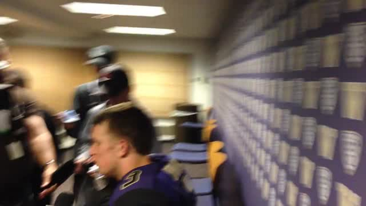 VIDEO: Huskies QB Jake Browning after win over Utah State