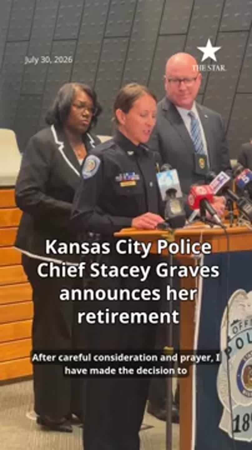 Kansas City Police Chief Stacey Graves announces her retirement