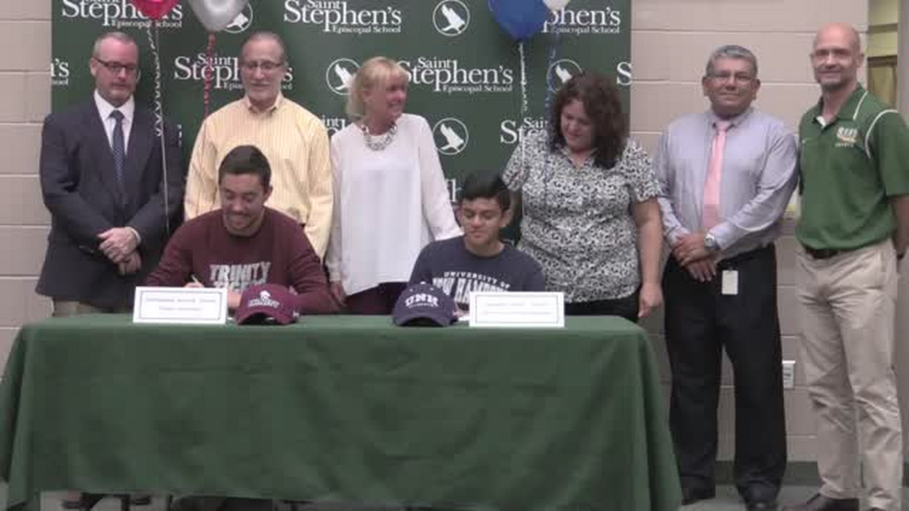 Saint Stephen's soccer players sign college scholarship offers in Bradenton