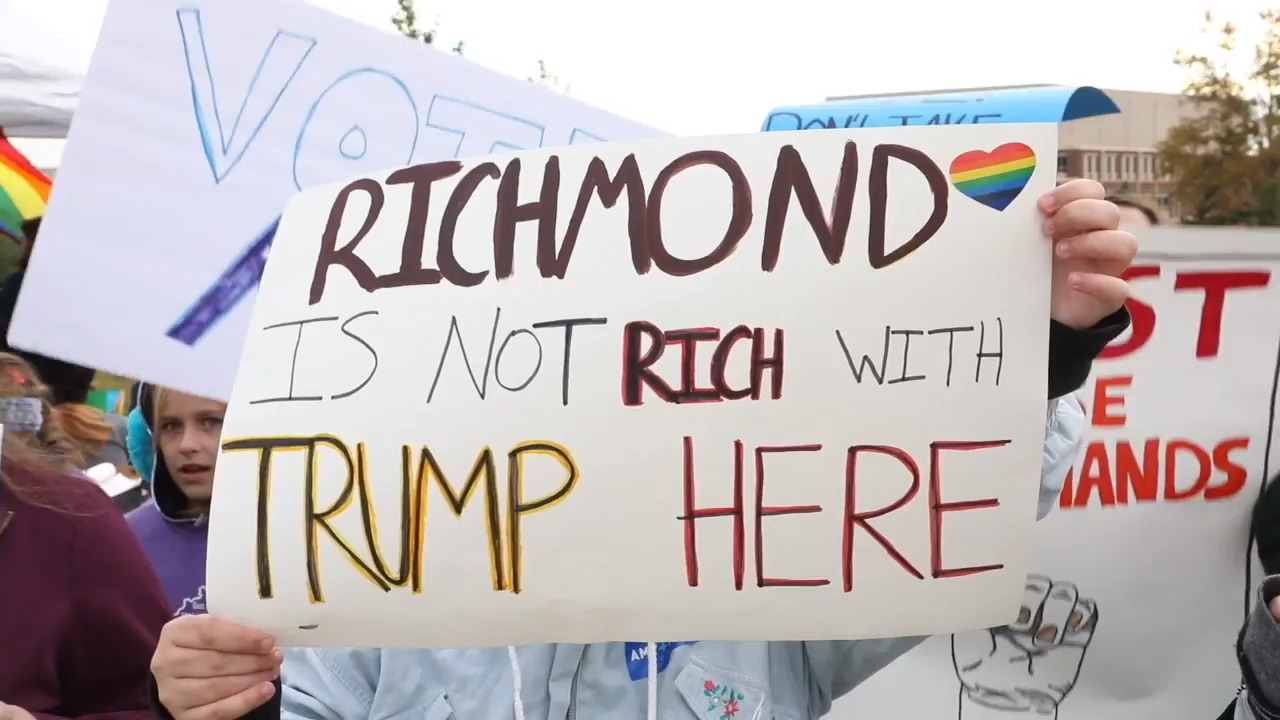 Hear from protesters outside Donald Trump rally in Kentucky (Video ...