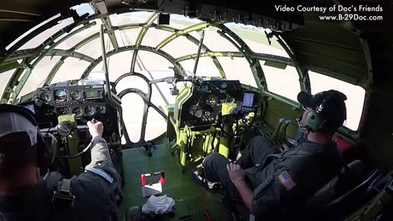 Inside Doc's cockpit during first flight