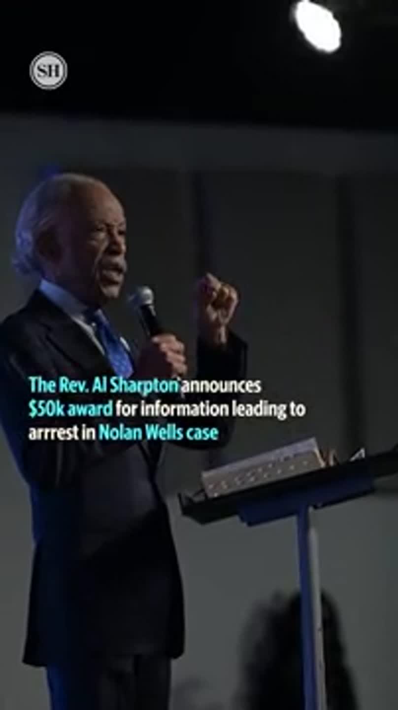 The Rev. Al Sharpton announces reward for information in Nolan Wells case