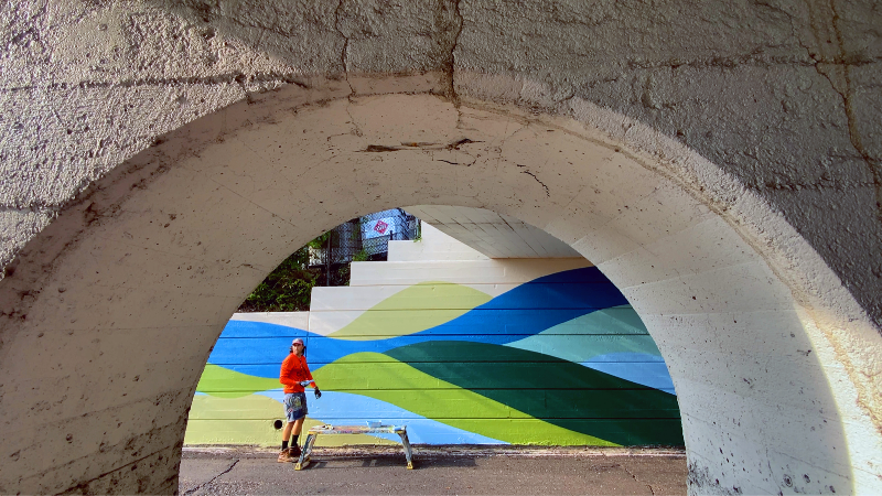 'We want to give it as much love as we can.' Check out Columbus' newest mural