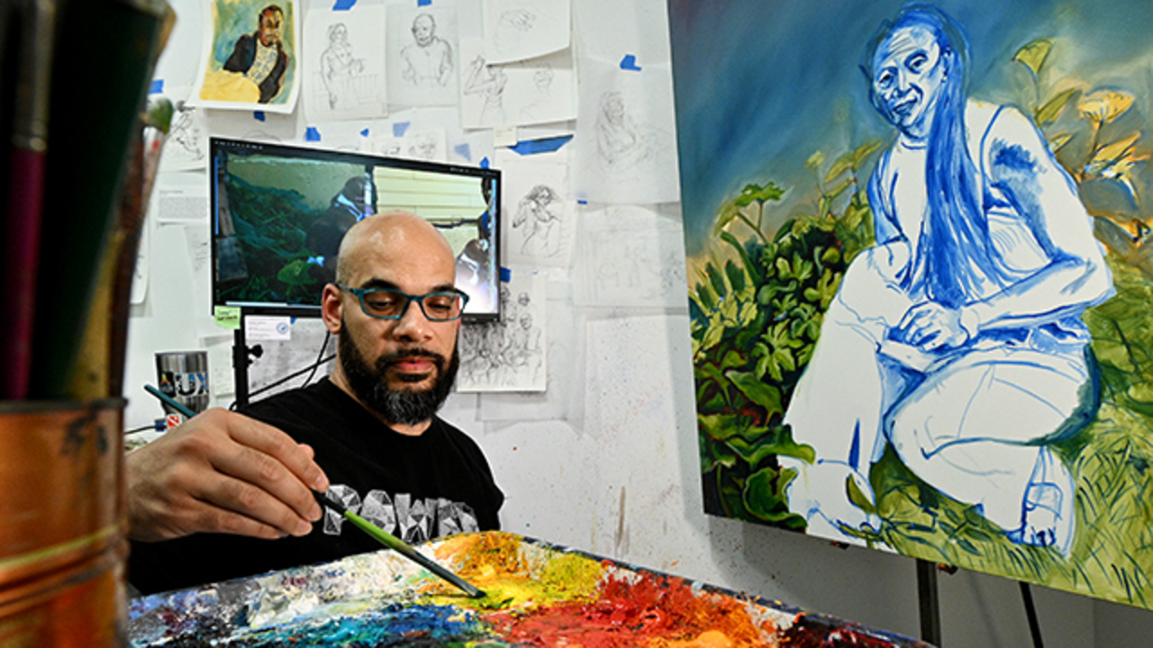 Artist paints portraits of diverse Kansas Citians for airport’s new terminal