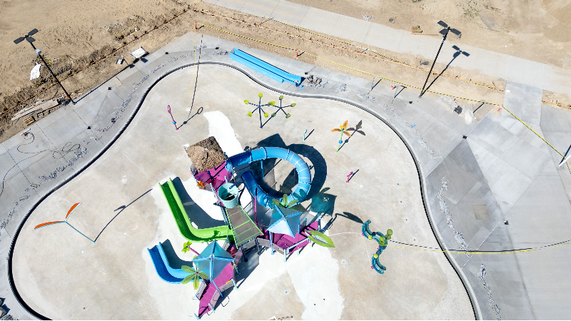 See drone video of Chavez park in Modesto