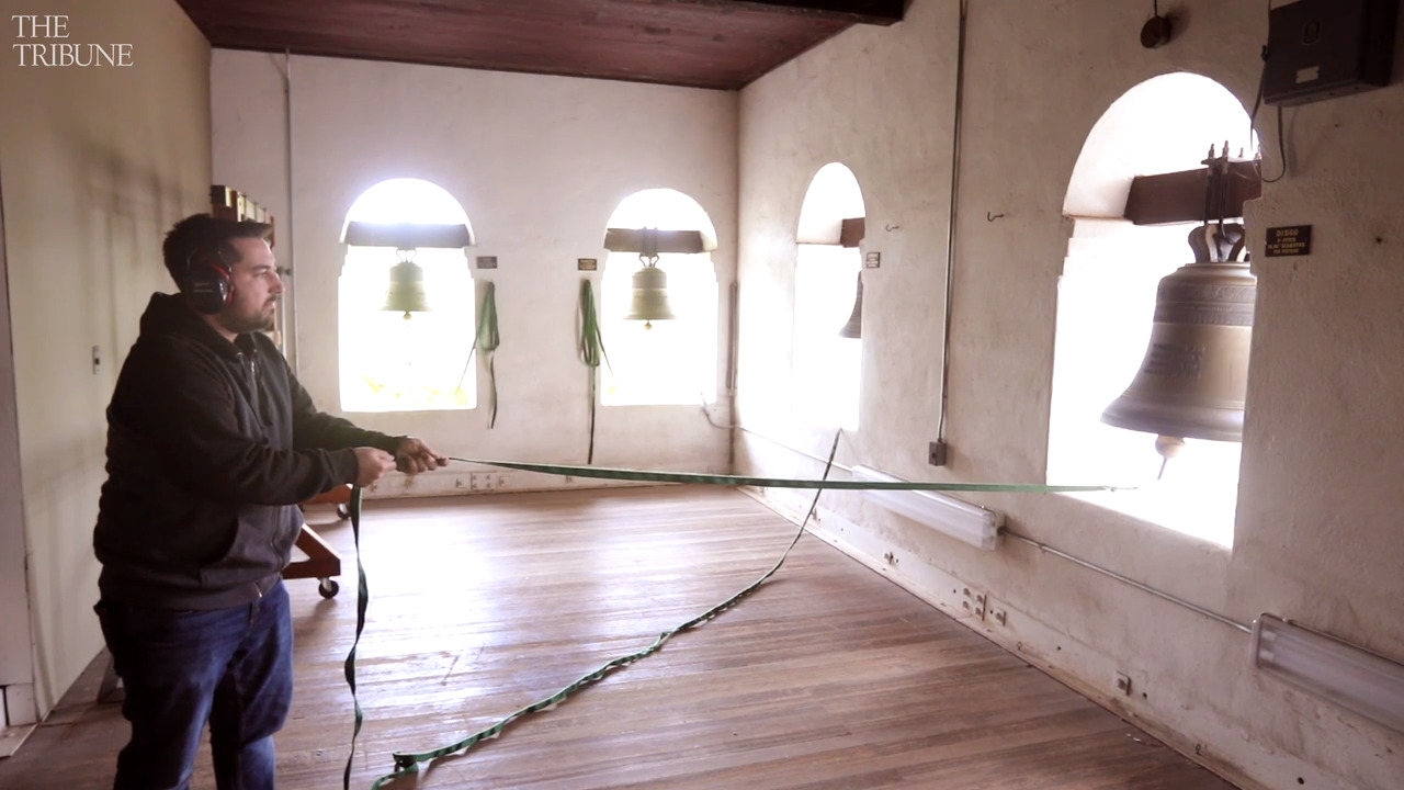 Hear Mission San Luis Obispo’s bells from inside the tower