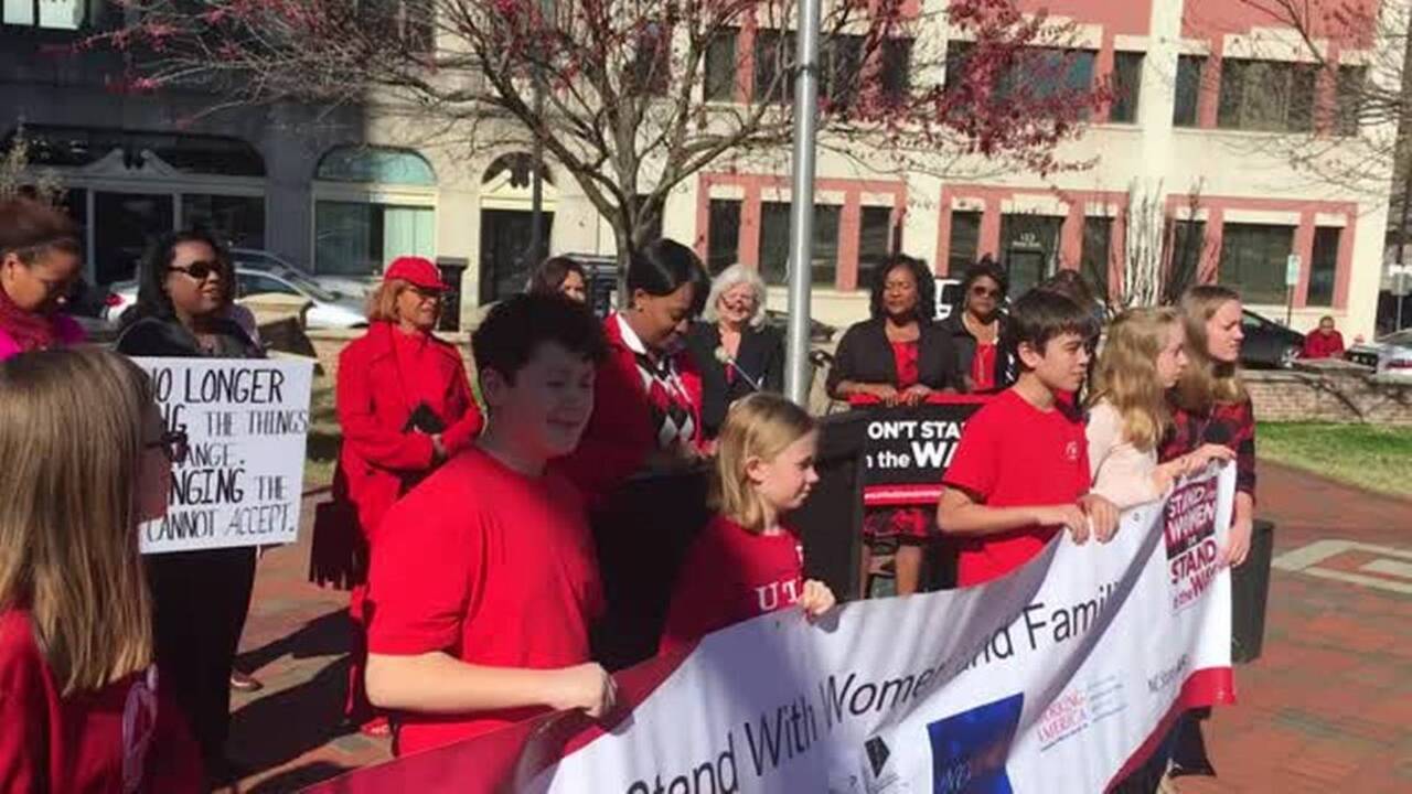 A Day Without a Woman rally in Durham